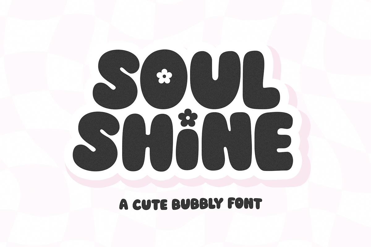 Soul Shine | Bubbly Retro Font, a Sans Serif Font by KA Designs (Photo 1 of 9)