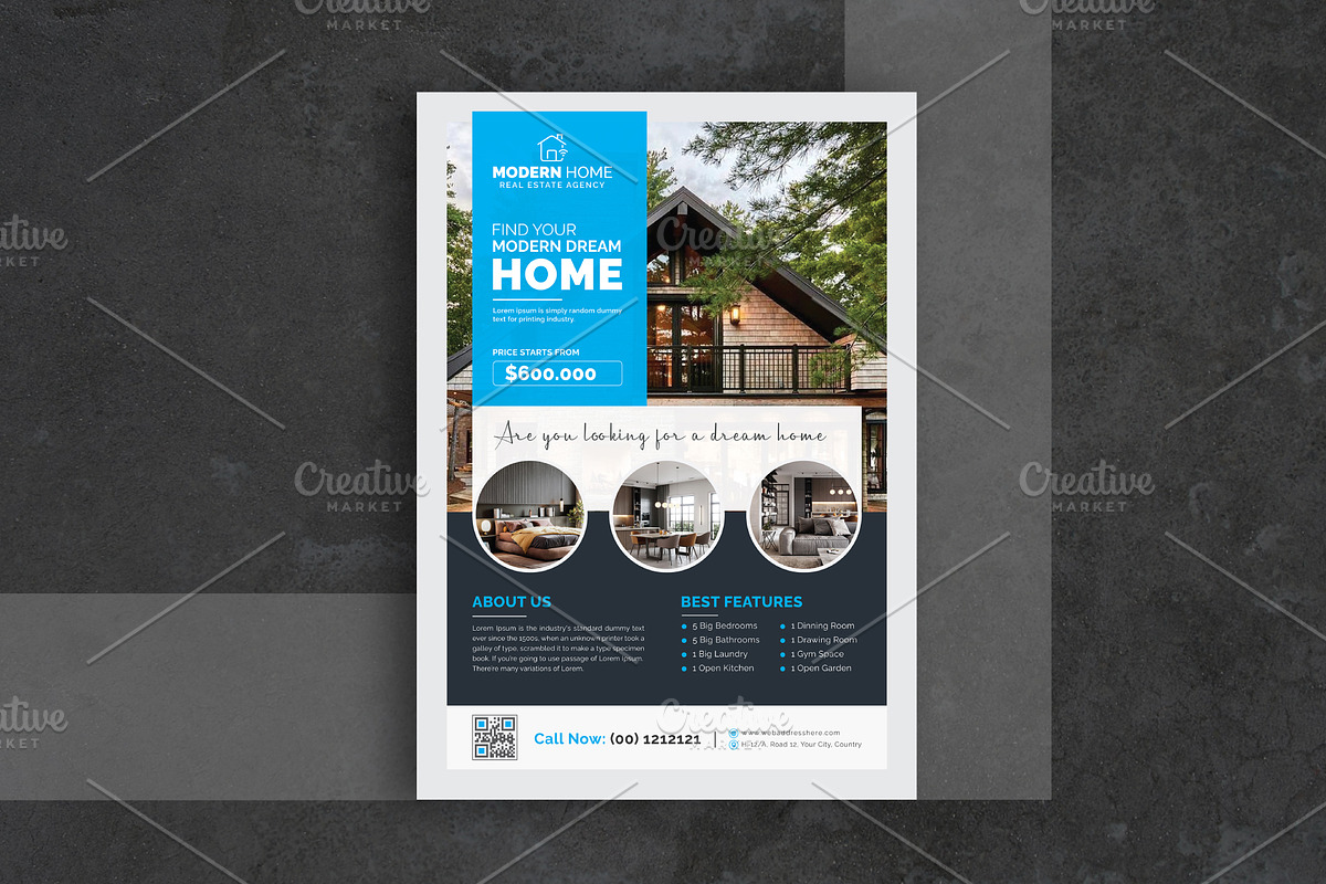 Real Estate Flyer, a Flyer Template by GraphicsBurg (Photo 3 of 5)