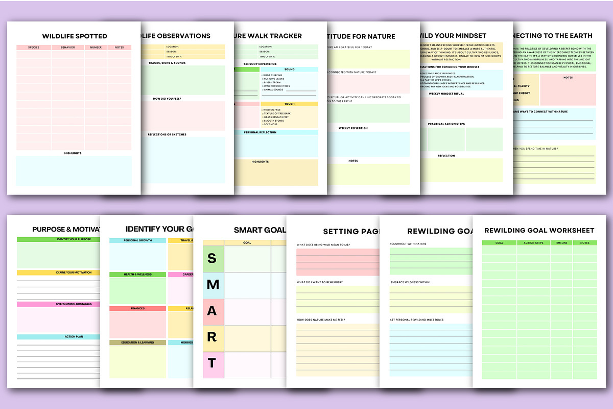 2026 Rewild Your Life Planner, a Stationery Template by Designmela01 (Photo 4 of 6)