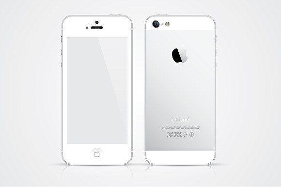 White iPhone 5 vector illustration preview 2