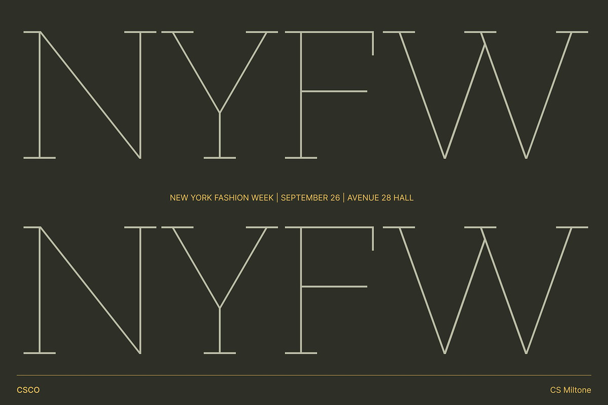 CS Miltone – Thin Slab Serif, a Serif Font by Craft Supply Co. (Photo 3 of 8)