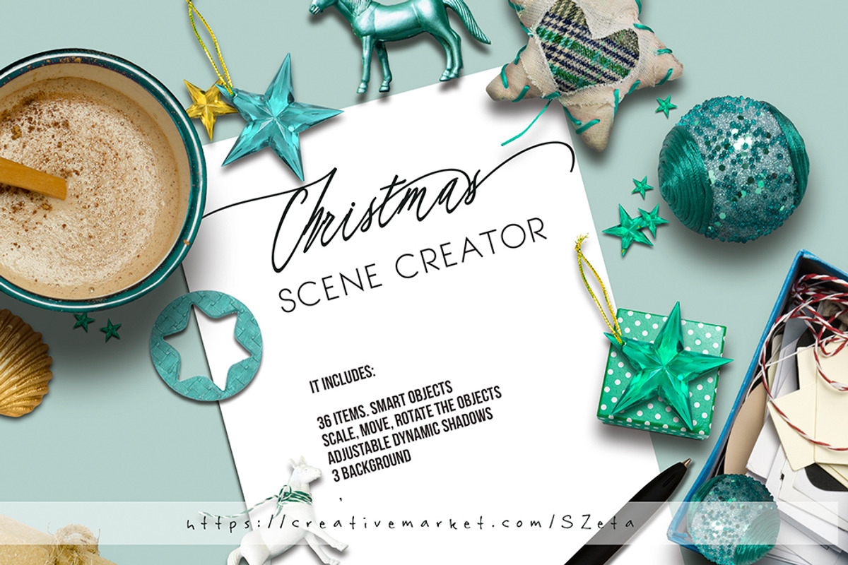 Scene Creator-Christmas PSD, a Product Mockup by JAY MID IMAGE (Photo 3 of 4)