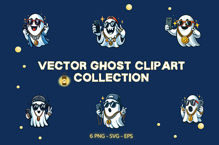 Vector Ghost Clipart Collection