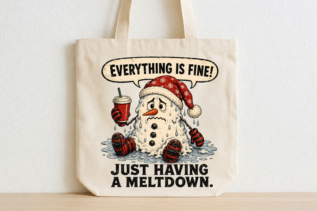 Everything is Fine PNG Christmas PNG, a Seasonal Illustration by CraftArtStudio (Photo 2 of 4)