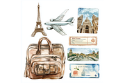 Prompt Vintage Travel Clipart, a Transportation Illustration by Creative design (Thumbnail 7 of 7)