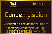 Contemplation Font, a Font by weknow (Thumbnail 2 of 5)