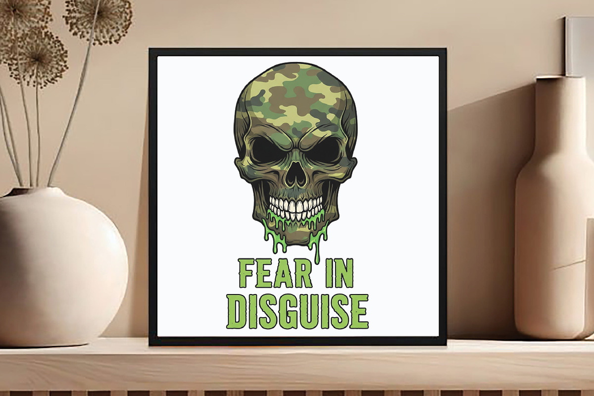 Camo Skull Halloween Sublimation, an Illustration by DreamCafeArt (Photo 3 of 6)