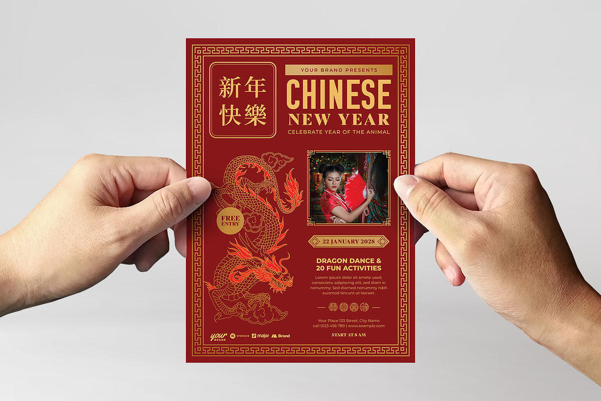 Chinese New Year Flyer Template, a Flyer Template by BrandPacks (Photo 3 of 3)