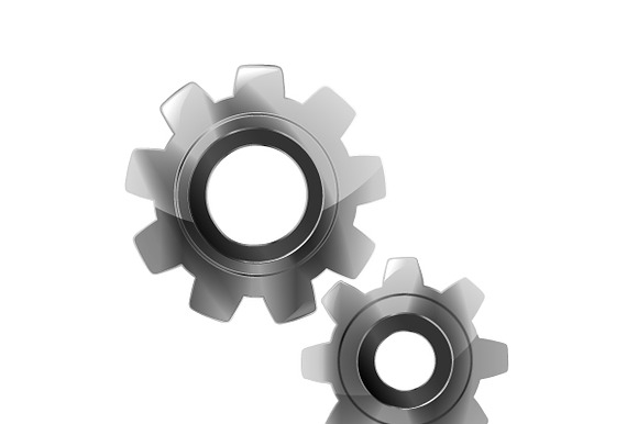 Two Gears Icon Settings Isolated