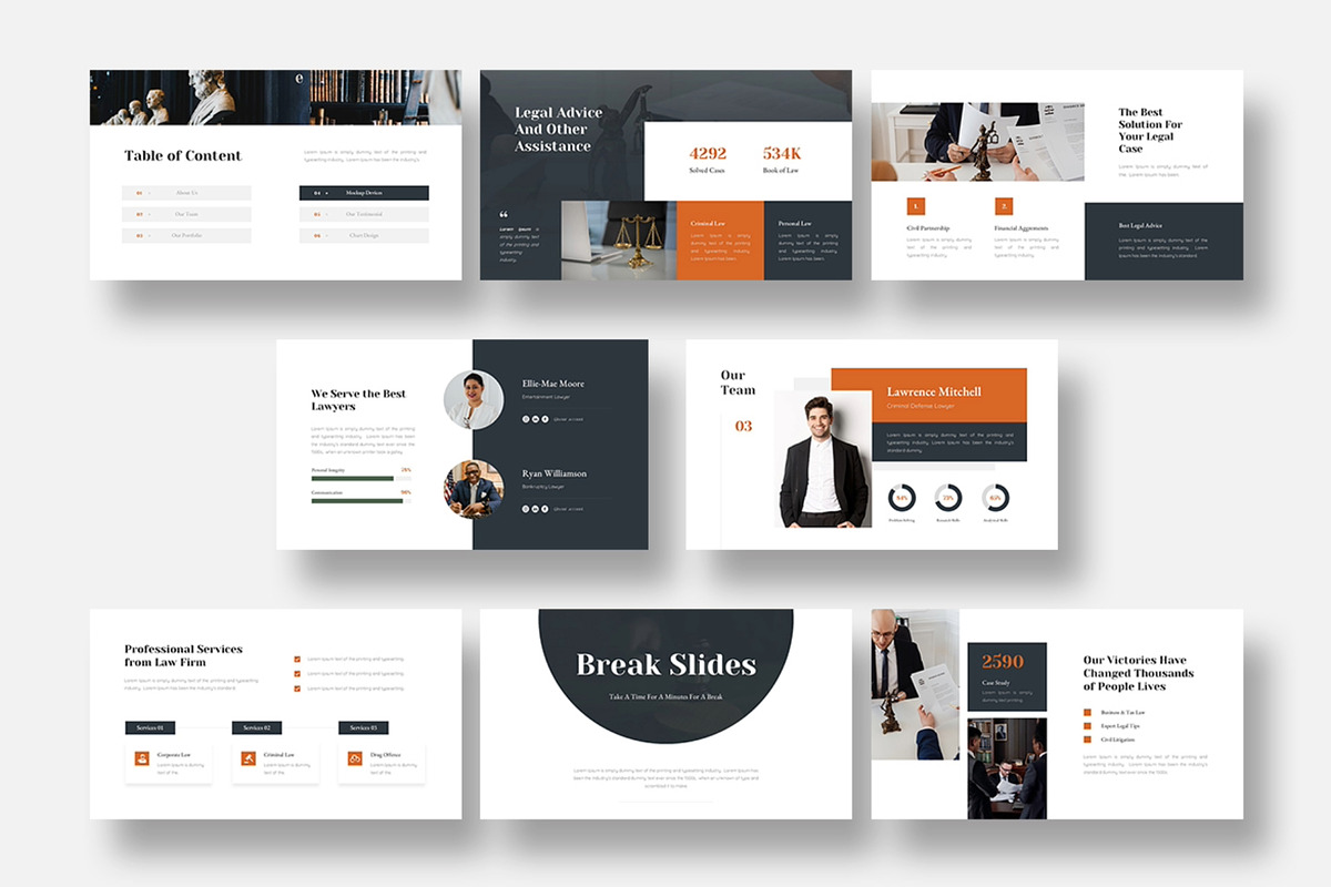 Lawsy- Lawyer Google Slides Template, a Presentation Template by Premast (Photo 2 of 3)
