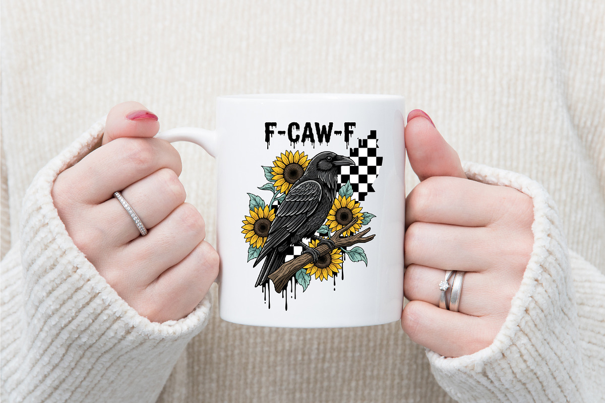 Crow Raven PNG, F-CAW-F Funny Hallow, an Illustration by designcity5 (Photo 7 of 8)