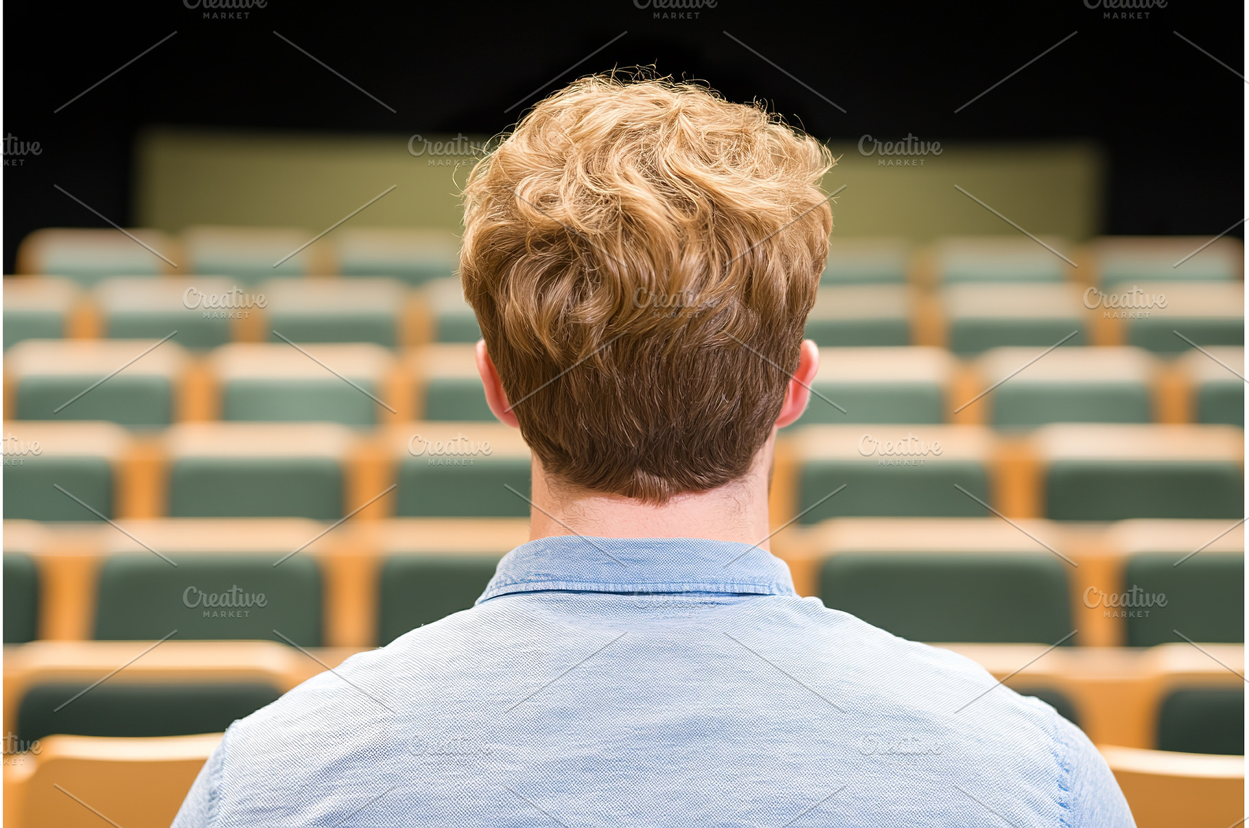 Young caucasian male in empty, a School & Education Photo by Lermont51