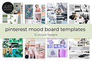 Pinterest Mood Board Templates, a Social Media Template by Bold Leap Creative (Thumbnail 1 of 4)