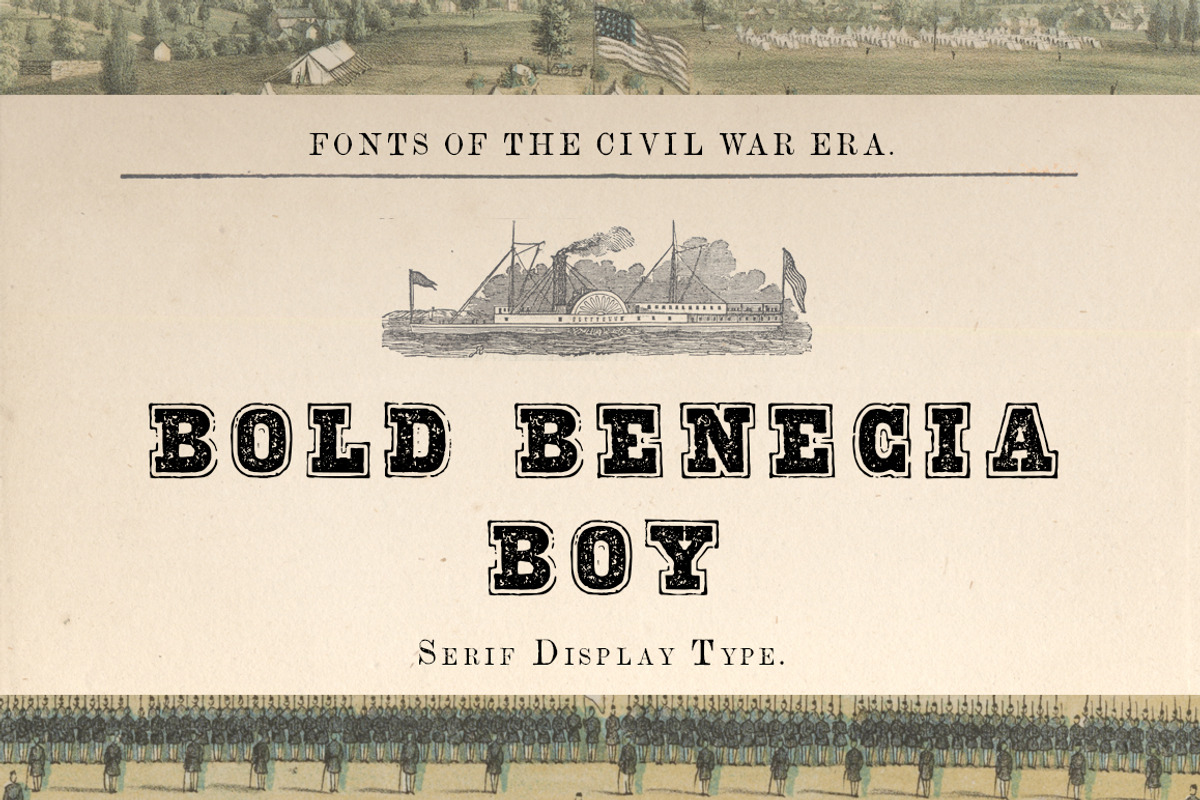 Bold Benecia Boy Display Font, a Serif Font by New Blazing Star Press (Photo 1 of 3)