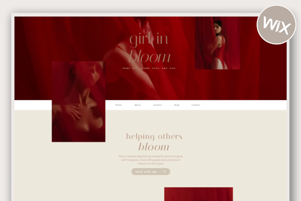 Wix Website Template | Girl In Bloom, a Websites & App Template by Turia Avenue (Photo 1 of 5)