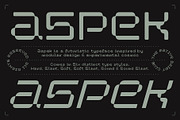 Aspek - Futuristic Display Sans, a Sans Serif Font by The Native Saint Club (Thumbnail 1 of 16)