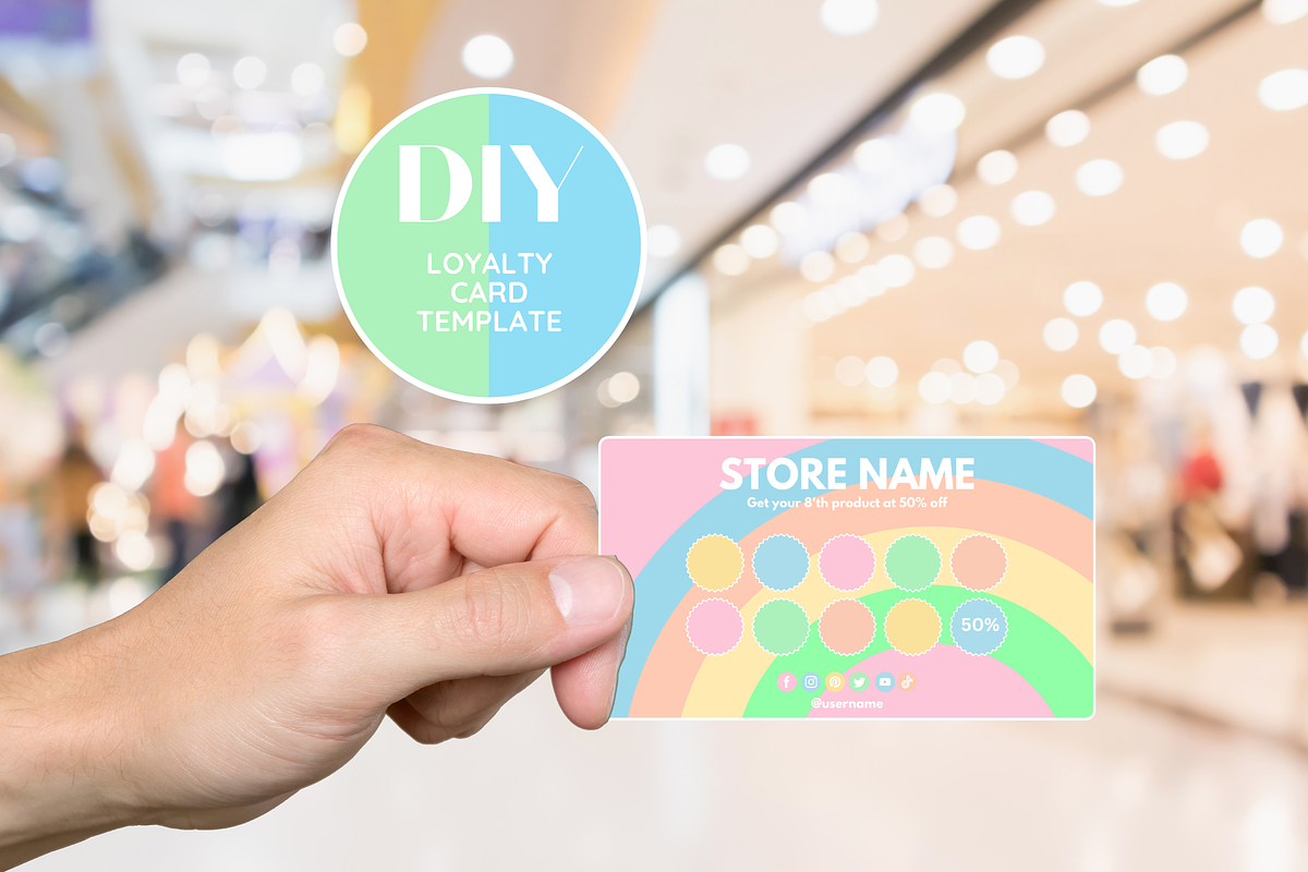 Bright & Cute Loyalty Card - 2 Sides, a Business Card Template by SunshineStudioBoutique (Photo 8 of 10)