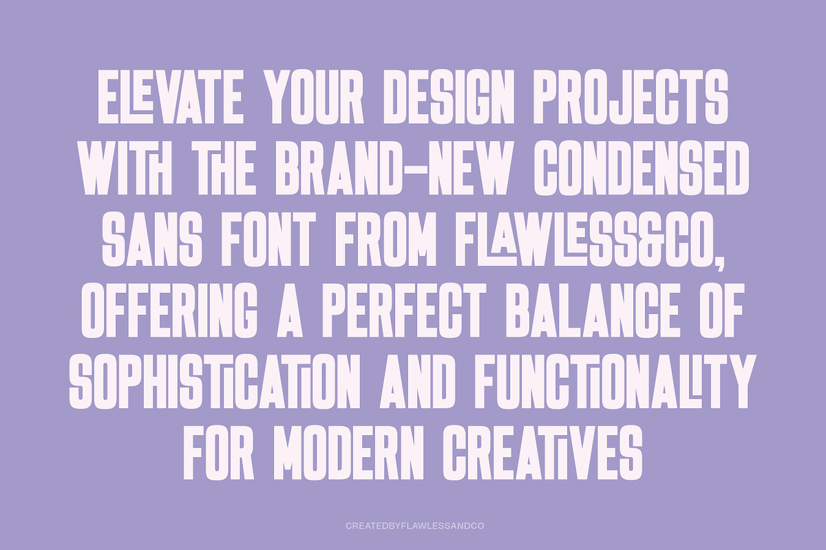 Thoboleh - Condensed Sans Serif, a Sans Serif Font by Flawless And Co (Photo 3 of 10)