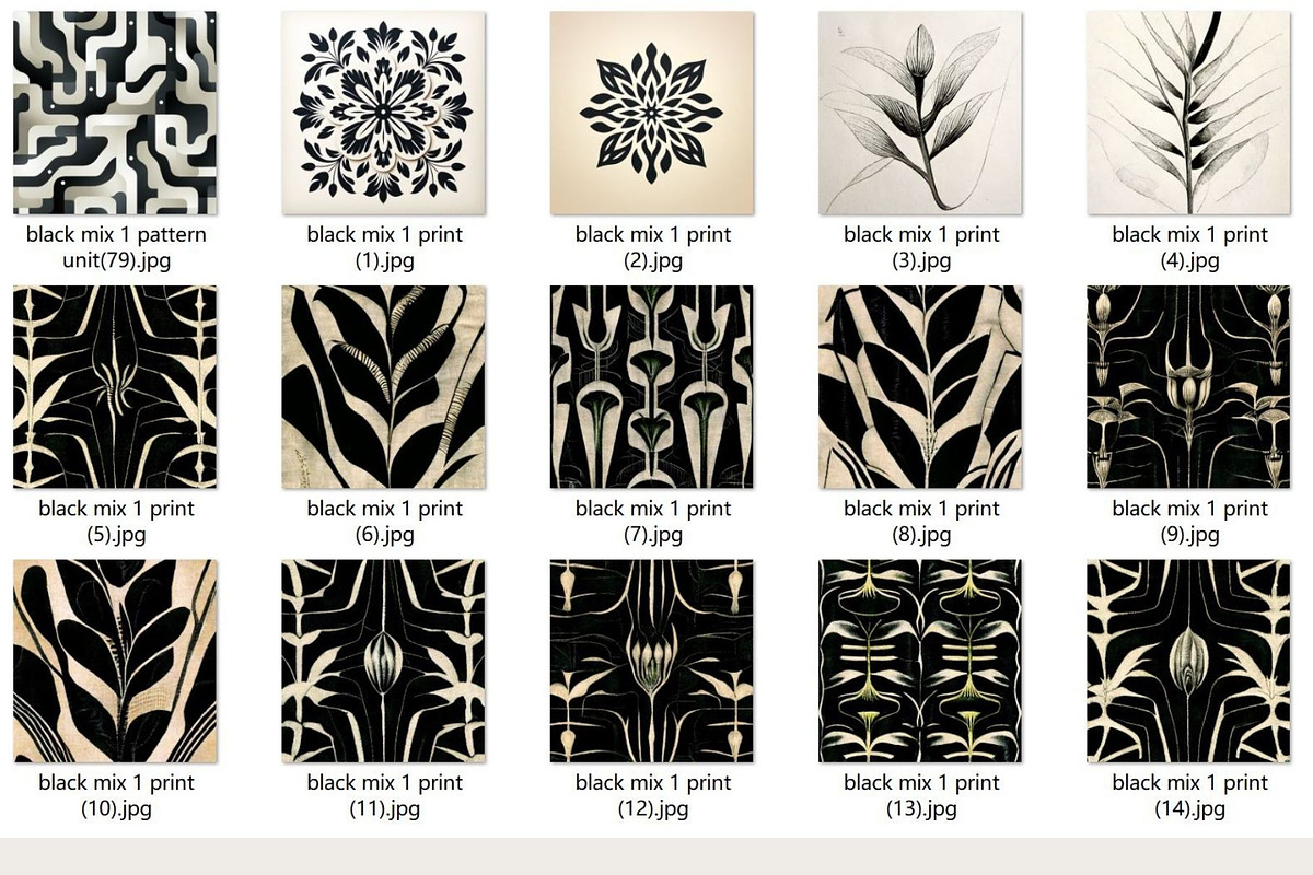 41 Black Mix Seamless Pattern Print, a Pattern Graphic by ARTOZEN DIGITAL (Photo 15 of 16)