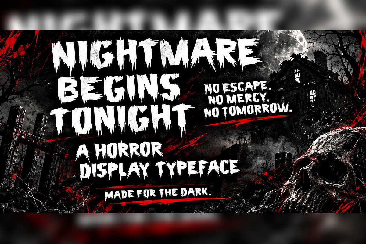 Dravik Thorn Horror Display Font, a Sans Serif Font by mesuka (Photo 2 of 5)