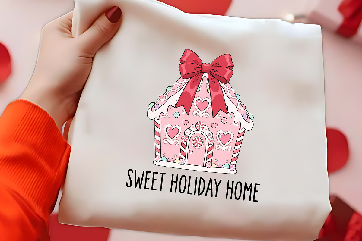 Sweet Holiday Home Gingerbread PNG, a Seasonal Illustration by CrexoraLab (Photo 2 of 4)