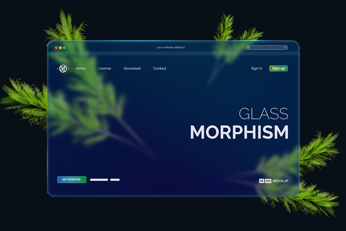 Glass Morphism Interface Mockup, a Landing Page Template by Artlogs (Photo 7 of 7)