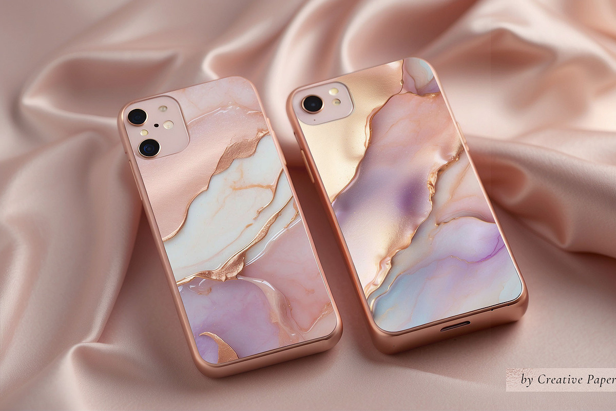 Rose Gold Marble Alcohol Ink Texture, a Texture Graphic by by creative paper (Photo 1 of 11)