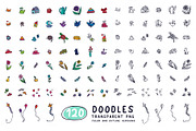 60 Funny Doodle + 14 Patterns, an Object Graphic by Apolinarias Art (Thumbnail 3 of 9)