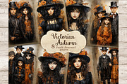 Victorian Autumn Junk Journal Pages, a Person Illustration by GlamArtZhanna (Thumbnail 1 of 9)