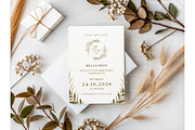 5x7 Invitation Mockup with Gift Box, a Product Mockup by MockupWizard (Thumbnail 5 of 5)