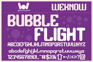 Bubble FLight font