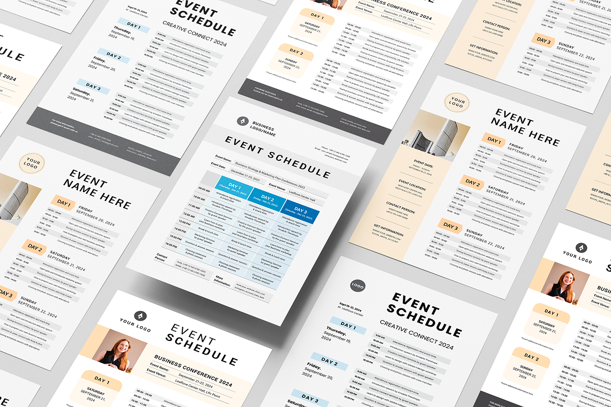 Event Schedule Bundle, a Flyer Template by Leaflove (Photo 8 of 10)