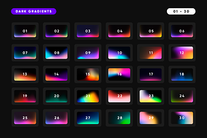 150 Dark Gradients Collection