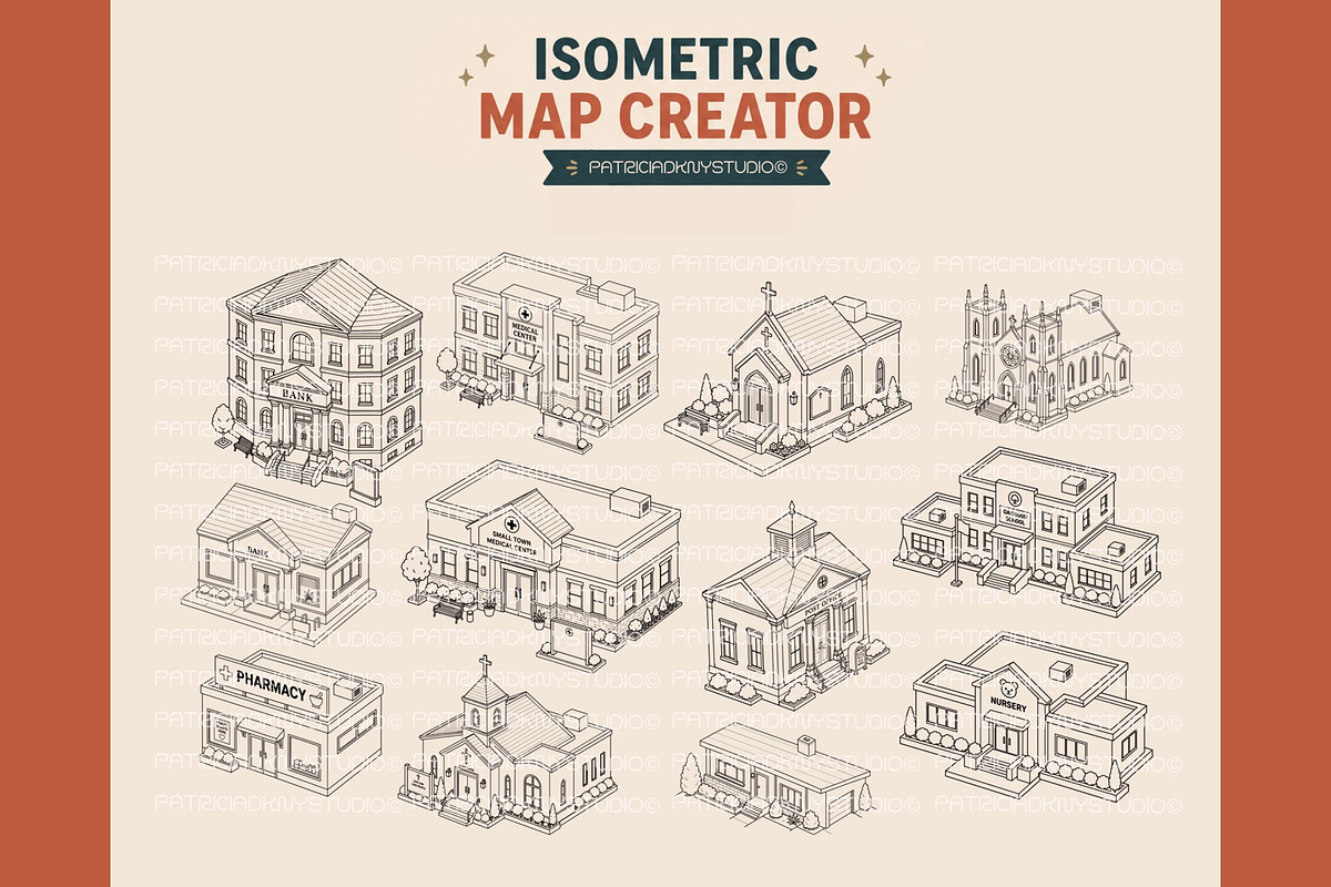 Isometric city creator illustration, an Object Illustration by PDknyStudio (Photo 7 of 9)