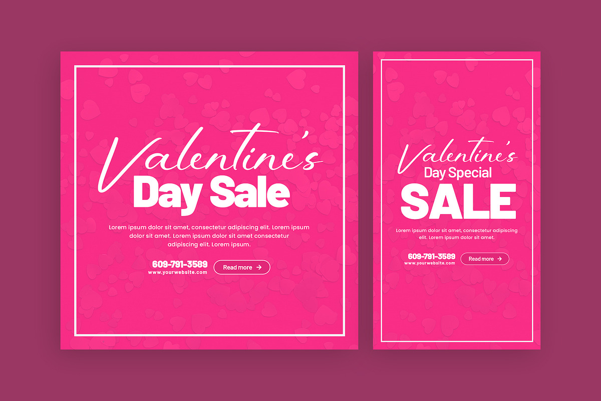 Valentine's Day Instagram Pack, a Social Media Template by Saman Osama (Photo 1 of 5)