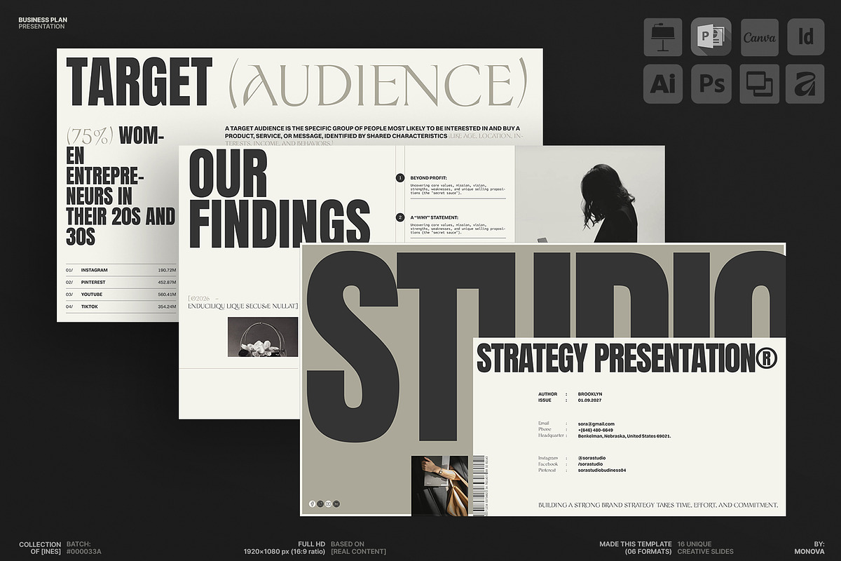 Brand Strategy Presentation Template, a Presentation Template by Studio Monova (Photo 1 of 15)