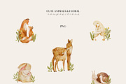 Watercolor Woodland Mom & Baby Set, an Animal Illustration by Jenteva Art (Thumbnail 3 of 14)