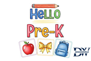 Back to School Hello Pre-k png, an Illustration by Designworld