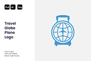 Travel Globe Plane Logo, a Branding & Logo Template by Luxury Logos (Thumbnail 1 of 4)