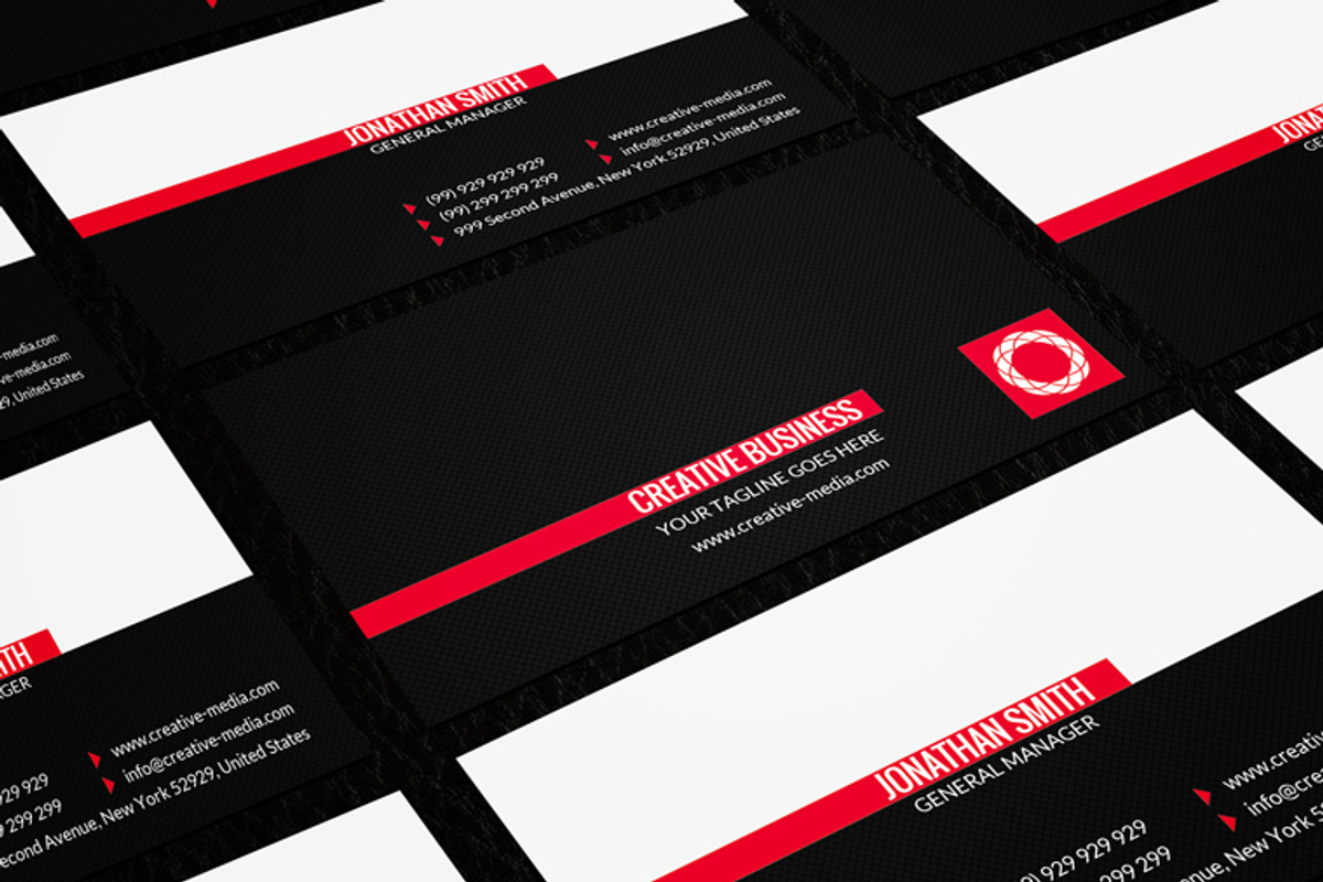 Red & Black Business Card CM025, a Business Card Template by annozio (Photo 4 of 4)