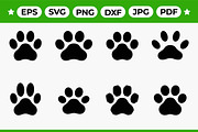 Paw Print Icon Bundle, an Object Graphic by Artonix (Thumbnail 1 of 3)
