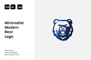 Minimalist Modern Bear Logo, a Branding & Logo Template by Luxury Logos