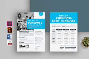 Event Schedule | MS Word & Indesign, a Flyer Template by obayes