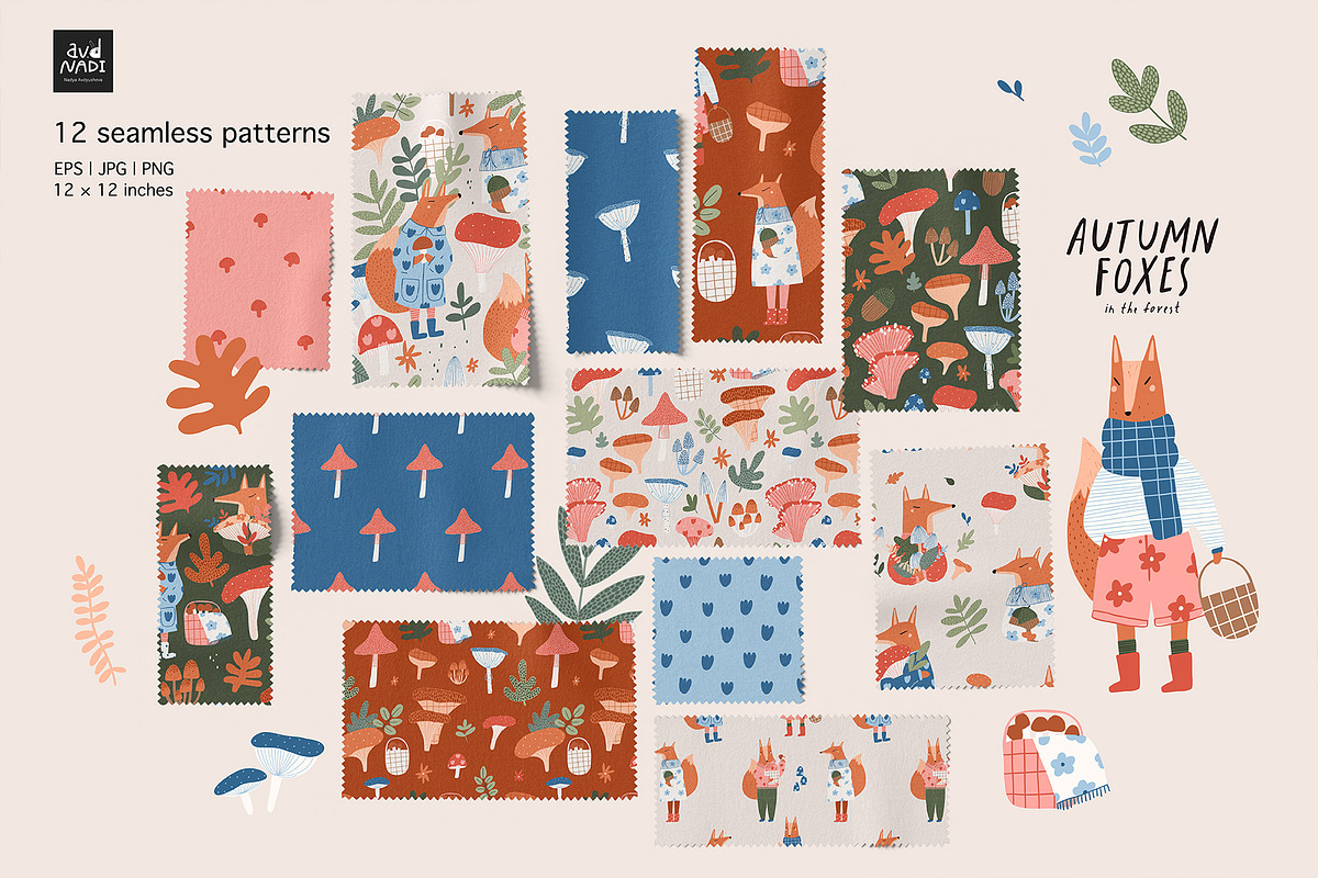 Autumn Foxes - Fall Forest clipart, an Animal Illustration by avdnadi (Photo 6 of 11)
