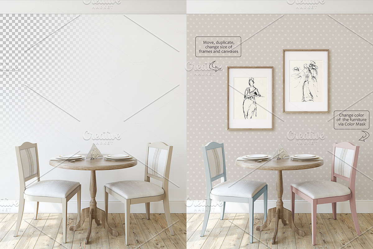 NEUTRAL INTERIORS Wall&Frame Mockups, a Poster Template by MyHomeMockups (Photo 5 of 10)
