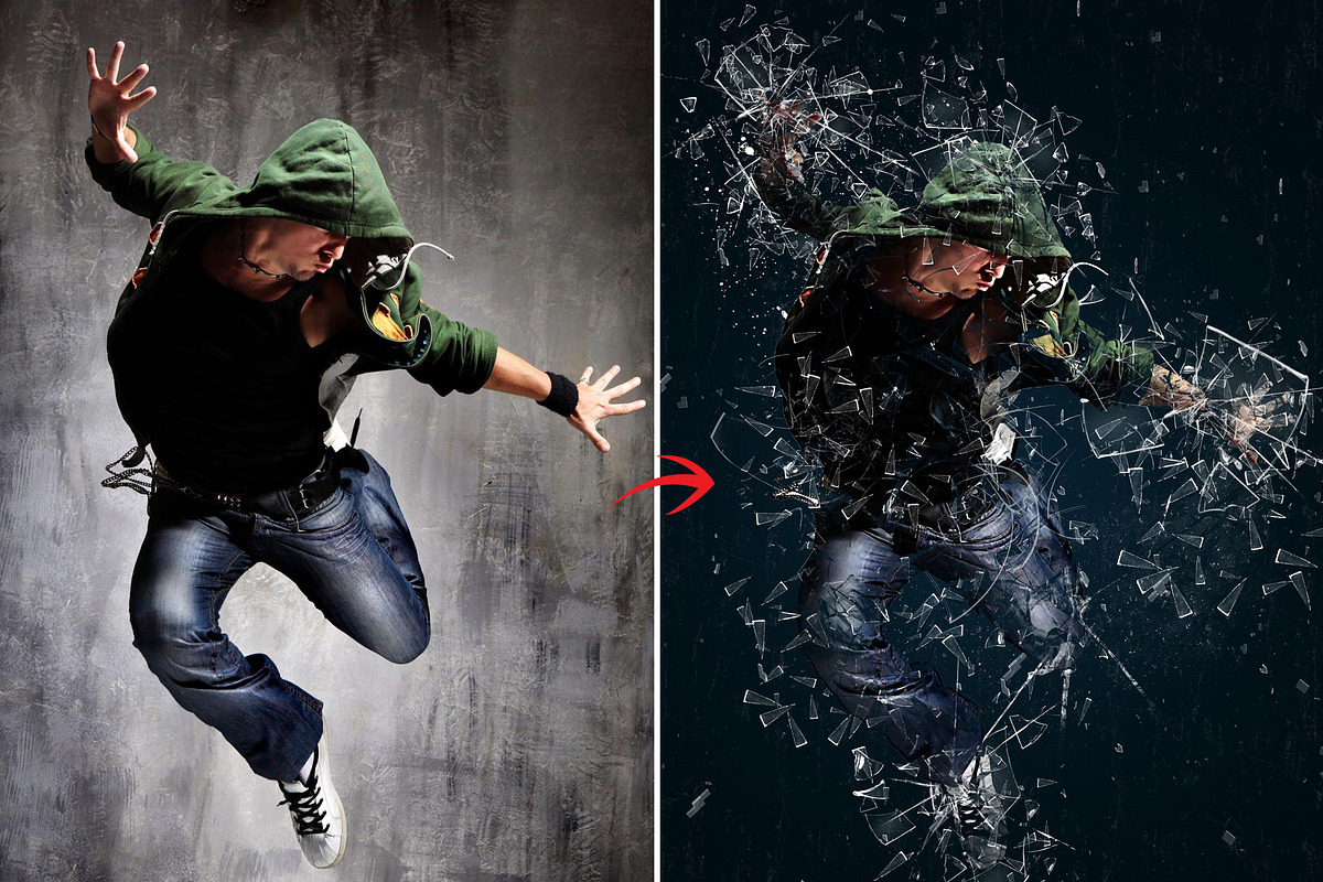 Broken Glass Photo Effect Bundle, an Action Add-On by Photoshop Action (Photo 8 of 25)