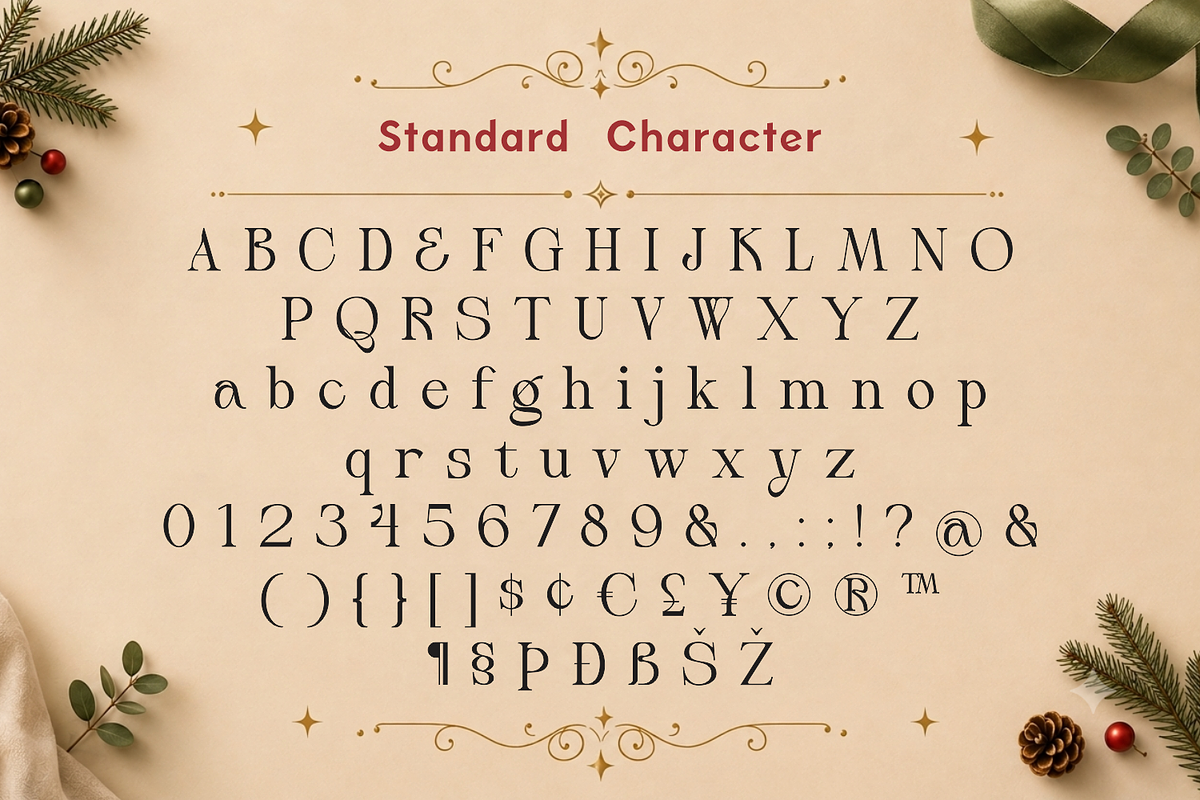 Christmas Font - Welcome Christmas, a Serif Font by Mozatype (Photo 8 of 10)