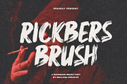 Rickbers Brush Font, a Handwritten Font by Maulana Creative (Thumbnail 1 of 5)