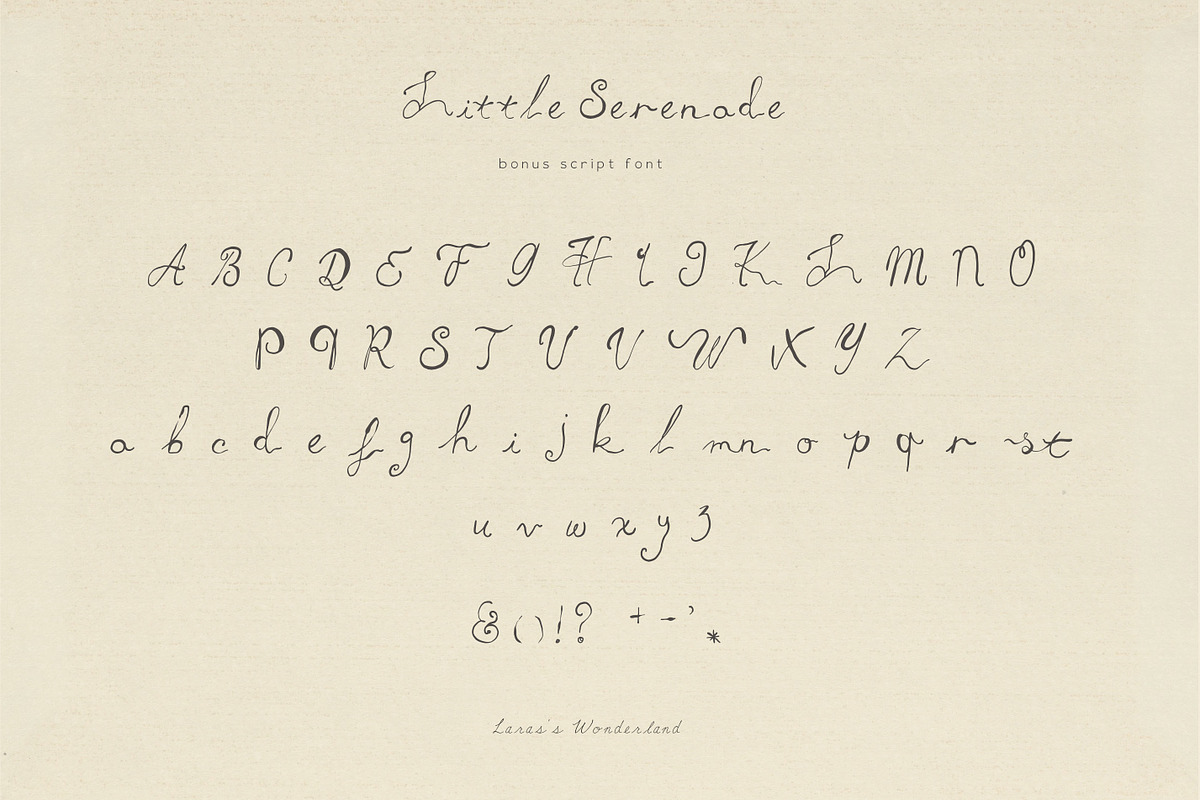 Handmade Vintage Sand & Script Trio