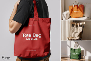 Canvas Tote Bag Mockup, a Product Mockup by RamStudio2